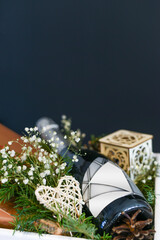 Champagne and chocolate gift box