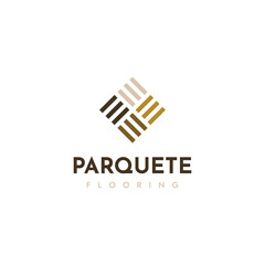 Minimalist parquet flooring vinyl hardwood granite tile logo vector design template