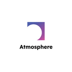 Atmosphere vector logo design illustration
