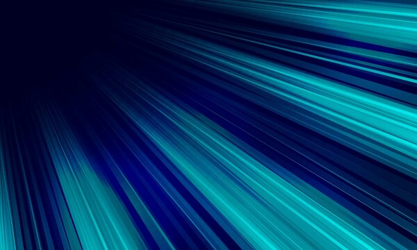 Neon blue abstract background with light lines. Northern lights. The Milky Way. Energy flash. LED strip. Refraction of light. Traces of rays. Digital technologies. Space. Vector illustration