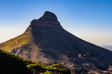 Plaid avec motif Plage de Camps Bay, Le Cap, Afrique du Sud Lion's Head peak in Cape Town.