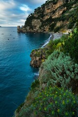 Coastline of Positano, Italy. 