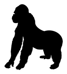 silhouette of a gorilla vector