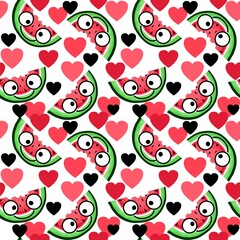 Fototapeta premium Summer seamless watermelon pattern for fabrics and textiles and packaging and gifts and cards and linens and kids 
