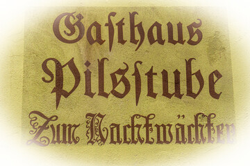 Schild mit Spruch