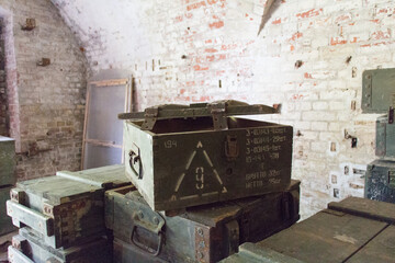 Interior view of fort Donhoff, Kaliningrad, Russia.