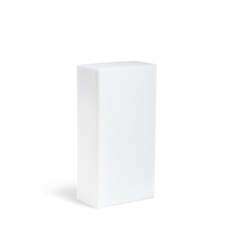 New eraser isolated on white. School stationery