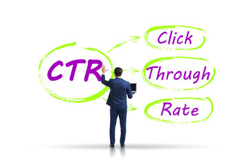 CTR click through rate concept with business people