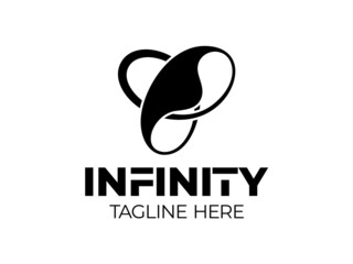 Trinity infinity logo vector. triple knot Loop logotype. endless logo, like rainbow ribbon. Infinity abstract emblem.