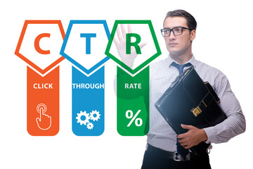 CTR click through rate concept with business people