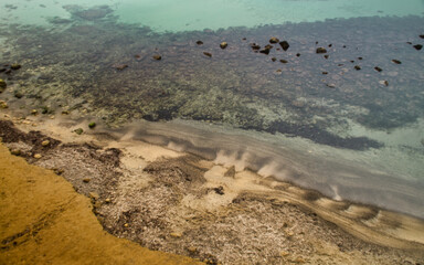 Natural background in the sea water.
