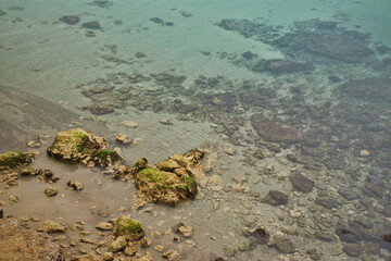 Natural background in the sea water.