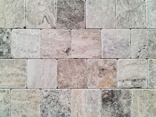 Grey rustic brick wall texture background 
