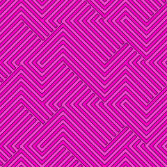 Full seamless zigzag geometric texture pattern vector for decoration. Pink monochrome design for textile fabric printing and wallpaper. Grunge model for fashion and home design.