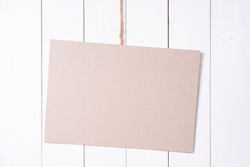 a blank cardboard sign