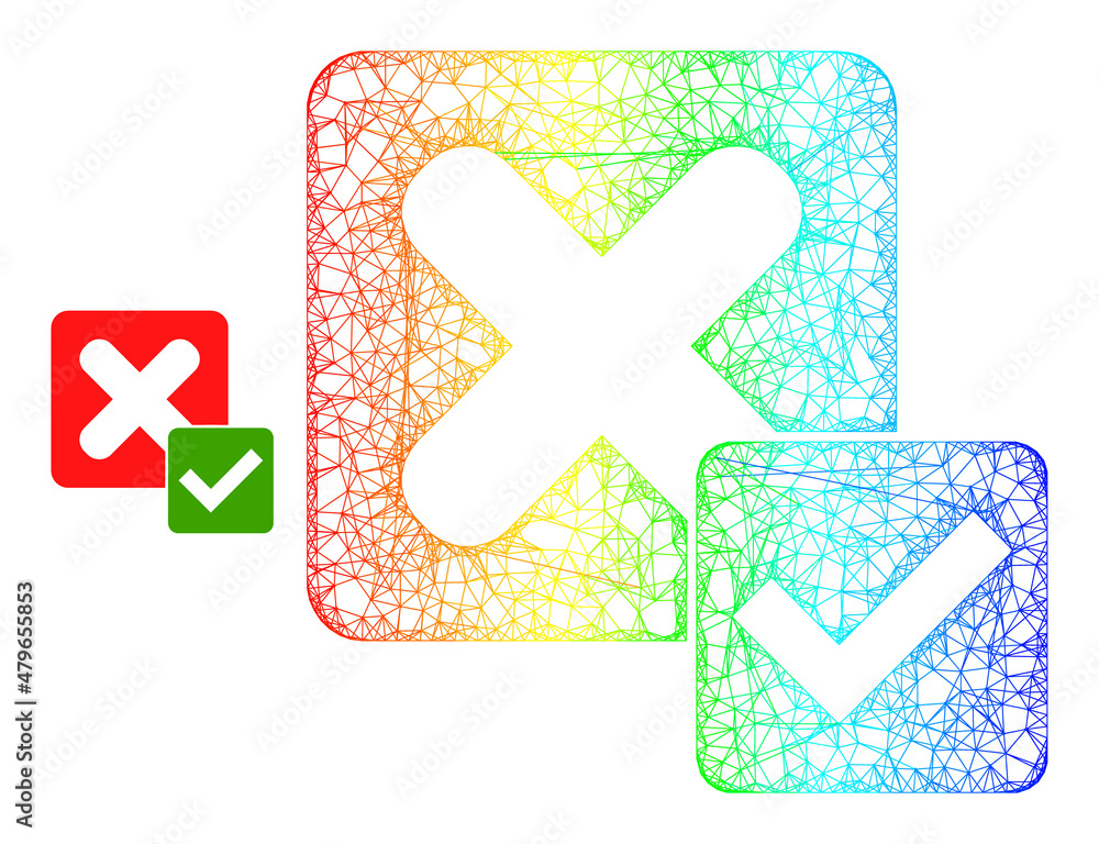 Poster network true negative carcass illustration with spectrum gradient. colorful carcass network true neg