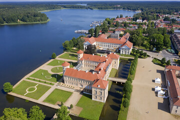 Lake Grienerick and Rheinsberg Palace, castle in Brandenburg, Germany