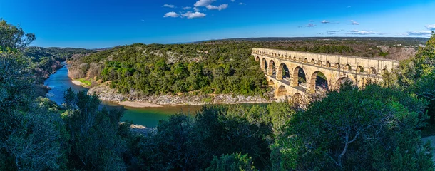 Crédence de cuisine en verre imprimé Pont du Gard Pont du Gard, Languedoc-Roussillon, France