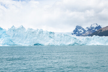 Fototapeta na wymiar Glacier and lake in South America Argentina