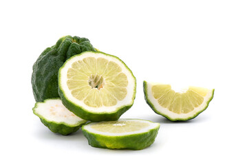 Citrus medica fruit isolated on white background.