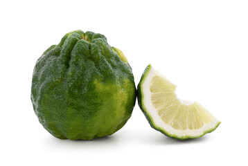 Citrus medica fruit isolated on white background with clipping path.