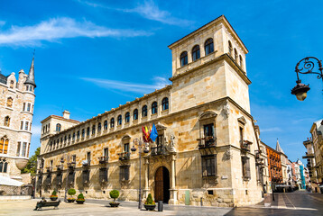 Palacio de los Guzmanes, the seat of Provincial Government of Leon in Spain