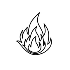 fire flames set icon