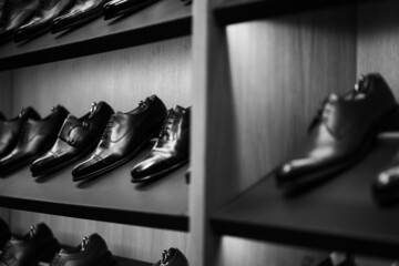 elegante Schuhe - Auswahl - Auslage / Schaufenster - Herrenschuhe