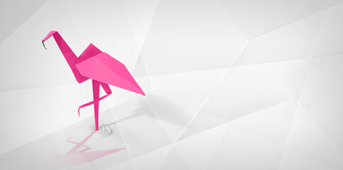 Origami Flamingo