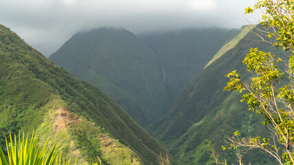 waterfall in the mountains