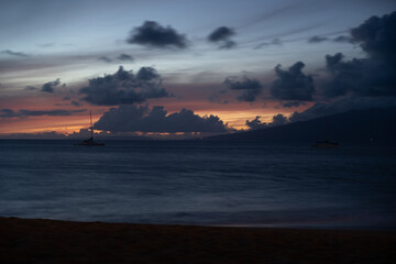 sunset over the ocean
