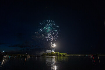 fireworks over the river