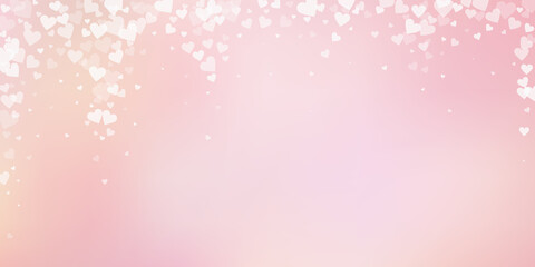 White heart love confettis. Valentine's day fallin