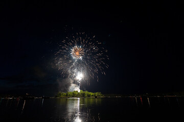 fireworks over the river