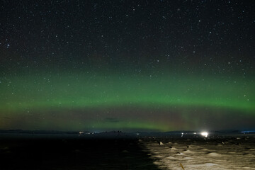 The Northern Lights Outside Vik Iceland
