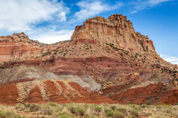 Colorful mountain in Capitol Reef National Park, Utah