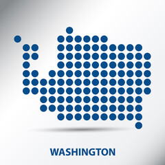 Washington State Abstract Dotted Map