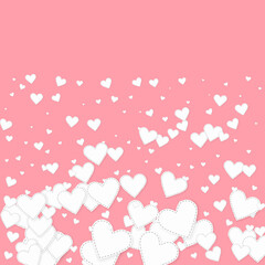 White heart love confettis. Valentine's day gradie