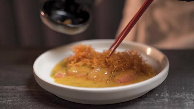 japanese shashimi food in plate