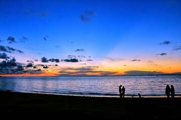 sunset on the beach