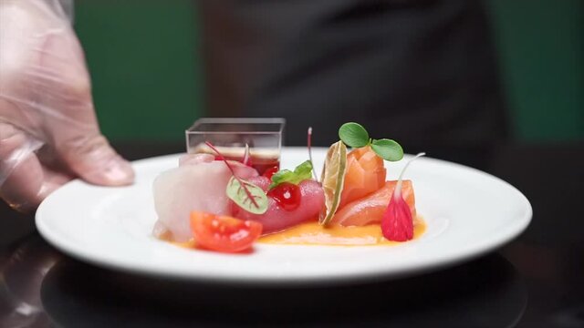 japanese shashimi food in plate