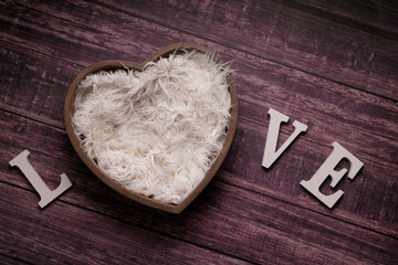 Newborn digital love heart backdrop/background