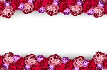Rose background, Valentine's Day romantic concept.