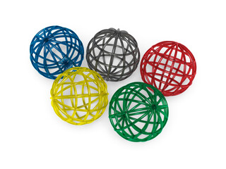 5色の地球　対立