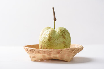 Guava fruit on white background