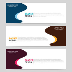 Set of abstract web banner design template. Modern creative corporate business, and horizontal advertising banner layout element template for workflow, header, label and presentation.