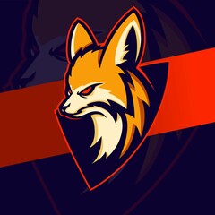 Fennec head mascot logo design for esport sport logo design