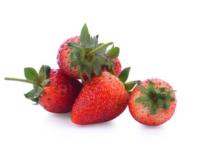 Strawberries isolated on white background