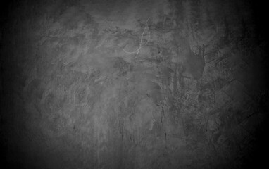 Old wall texture cement dark black gray  background abstract grey color design are light with white gradient background.