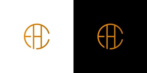 Unique and modern initial letter EHC logo design